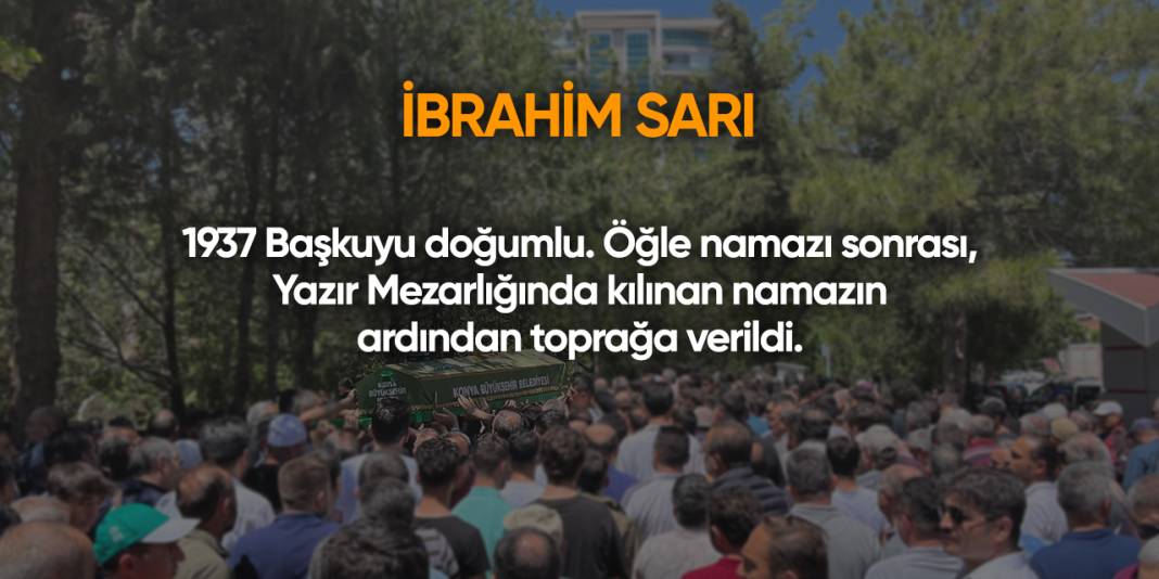 Konya'da bugün vefat edenler | 11 Kasım 2025 3